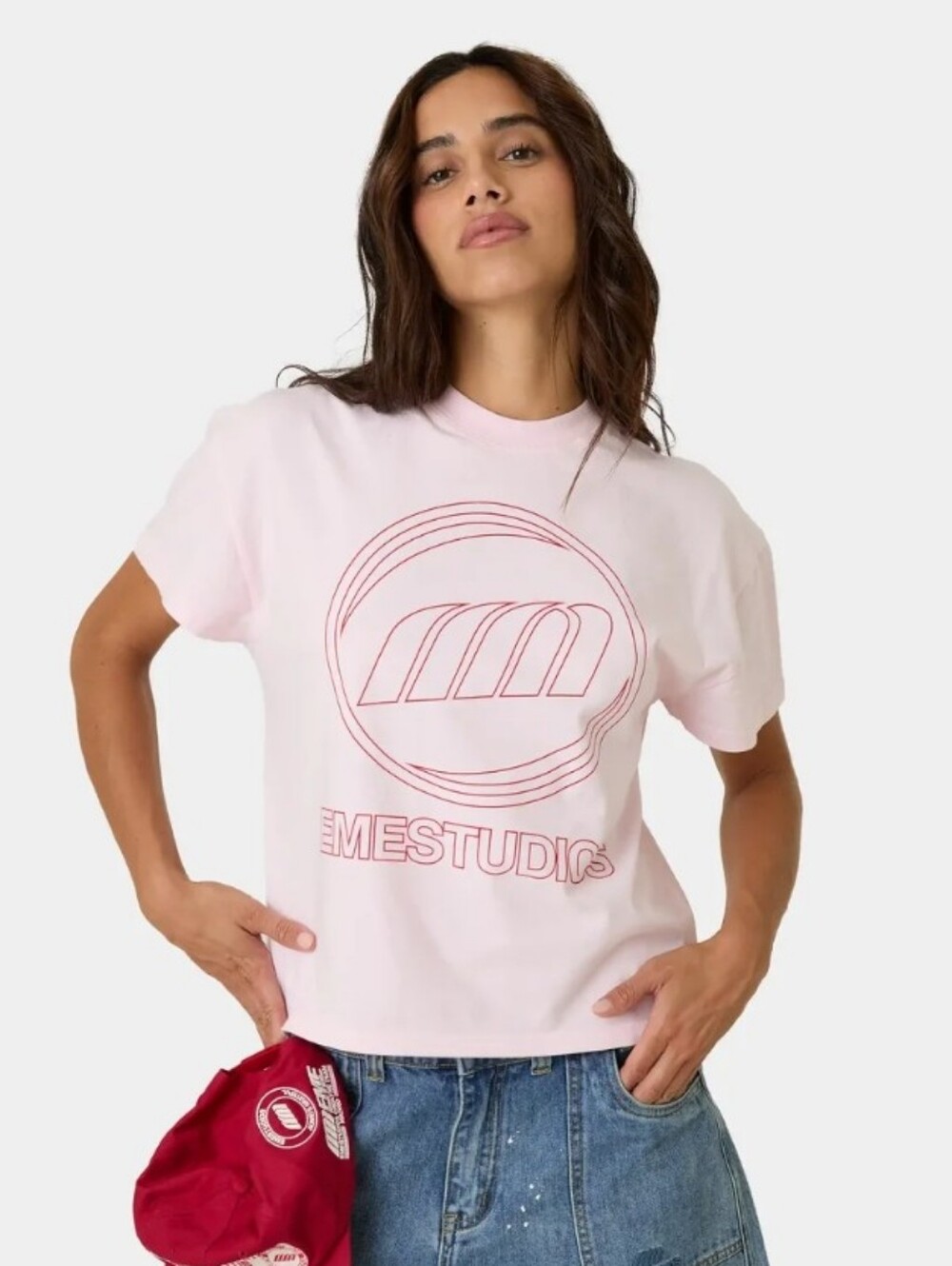 Emestudios Contour Lollipop Oversized Tee Pink & White